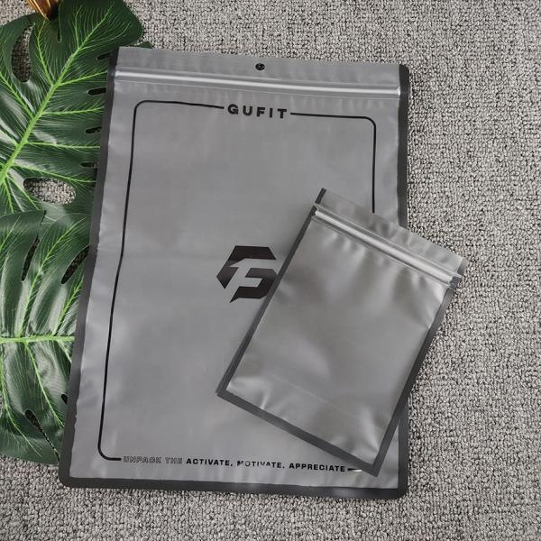 Custom Frosted Texture PVC Plastic Zipper Bag for T-Shirt Shoes Clothing Packaging