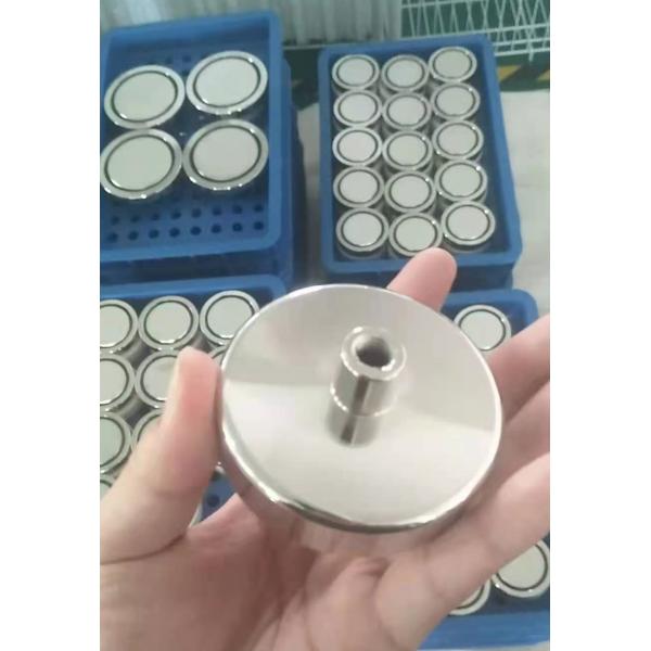 Composite NdFeB Magnet Pot with Inside Screw D90*h18-M10 D3.54 inch*h0.71 inch