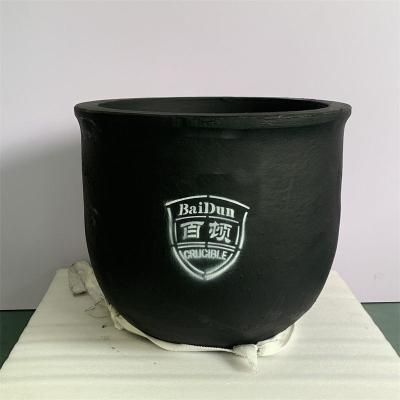 Black Large Foundry Crucible Chemical Resistant Metal Melting Crucible For Melting Zinc