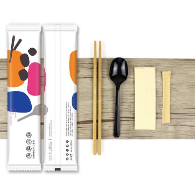 Convenient Disposable Korean Flatware Set Spoon Chopsticks and Fork with Custom Logo
