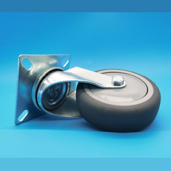 Tpr Wheels Light Industrial  Medium Duty Casters Rubber Core Castors  3 Lockable Rigid Swivel For Assembly Lines Transport Carts