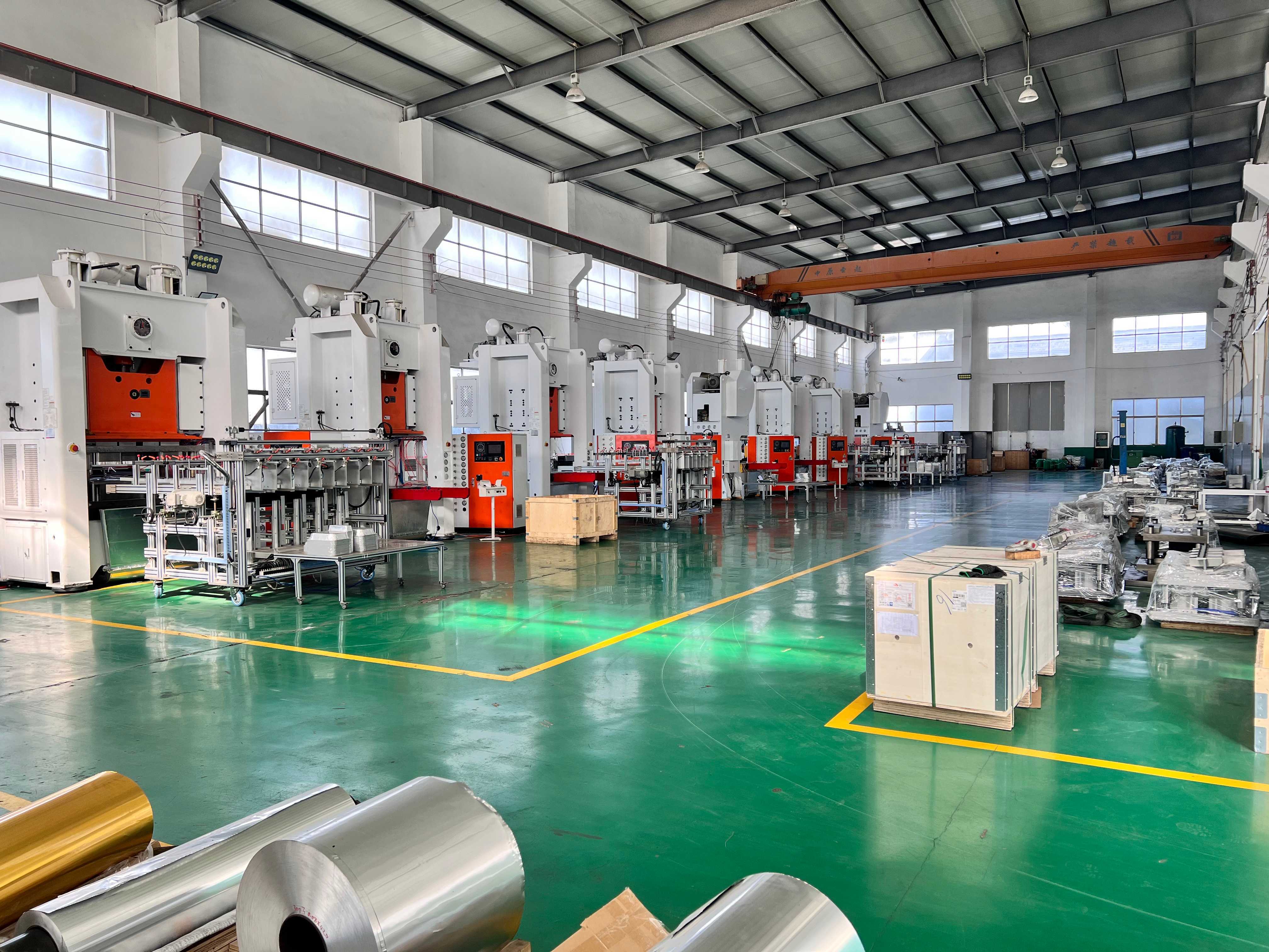 LK-T63 Aluminum Foil Container Machine with Digital Touch Screen Control, Automatic Counting System and 3-Cavity Mold