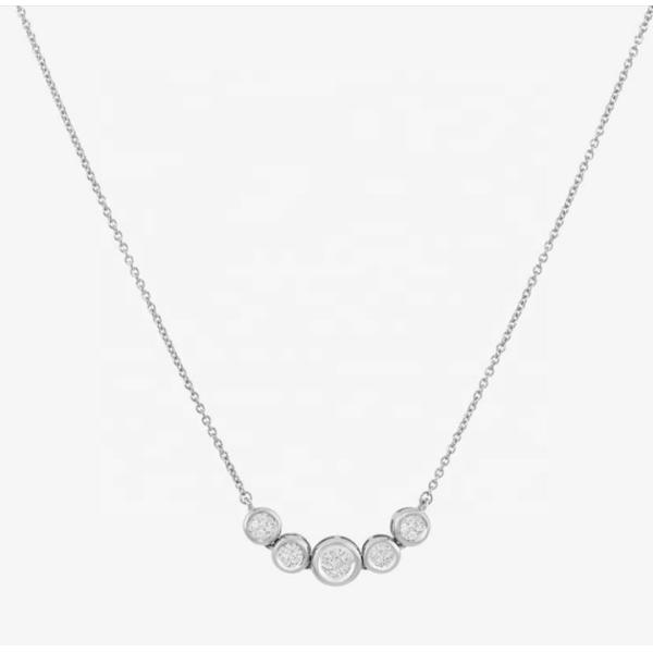 Родиовое золото 18 кв. Ожерелье женское 1,2 мм. Белое золото.