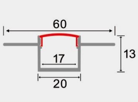 LEDCORP® Customized Aluminum Profile Recessed/Embedded/Reture Groove for Linear Light Assembly for Home Residence Office