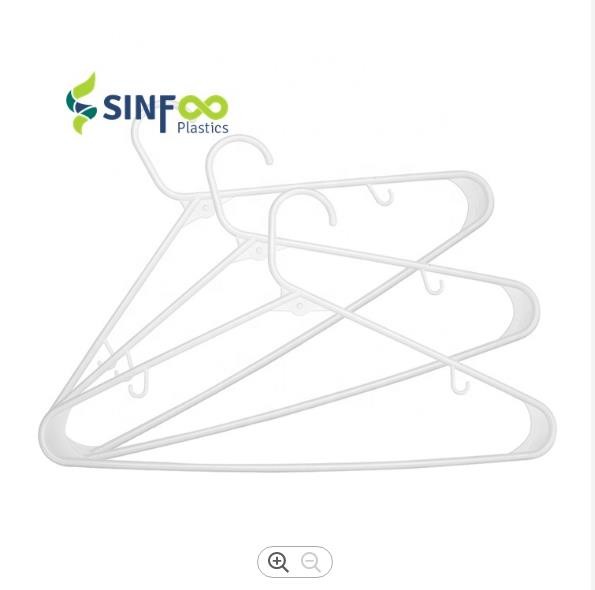 White Thick Plastic Hangers , Wardrobe Giant Tubular Plastic Hanger