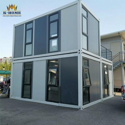 Construção de aço durável da casa do recipiente do bloco liso de projeto modular montada rapidamente
