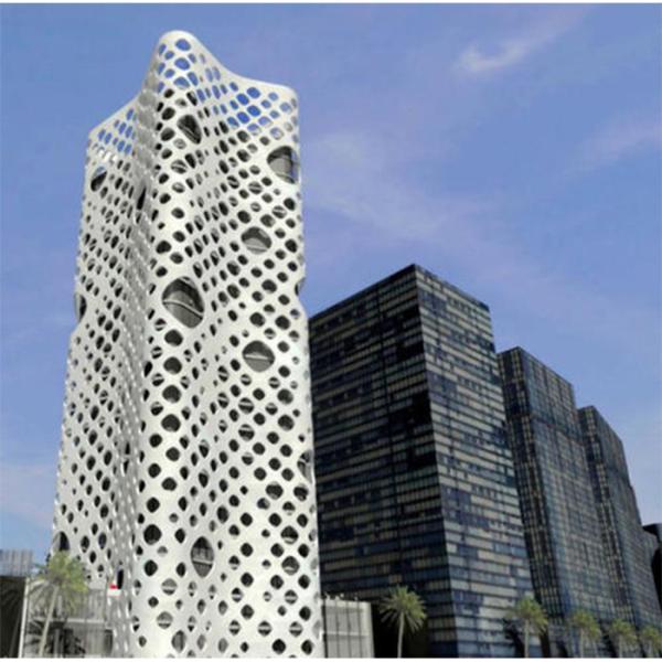 Metal Stainless Steel Aluminium Curtain Wall Cladding Laser Cut OEM / ODM