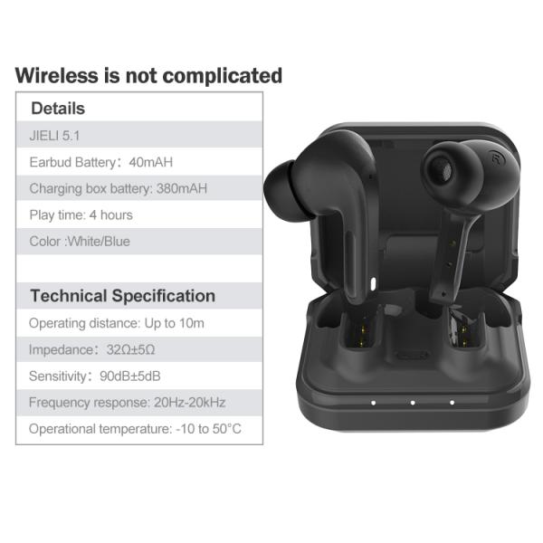 Outdoor Wireless In Ear Headphones Mini Stereo Tws Power Bank Bluetooth 5.3 Earphone For Smartphones