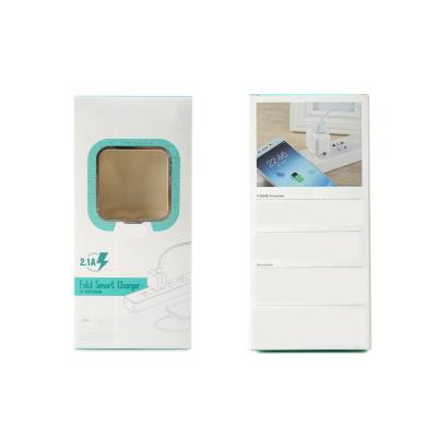 Spot UV / Lamination Data Cable Packaging Box Foldable Packaging Box With Tray