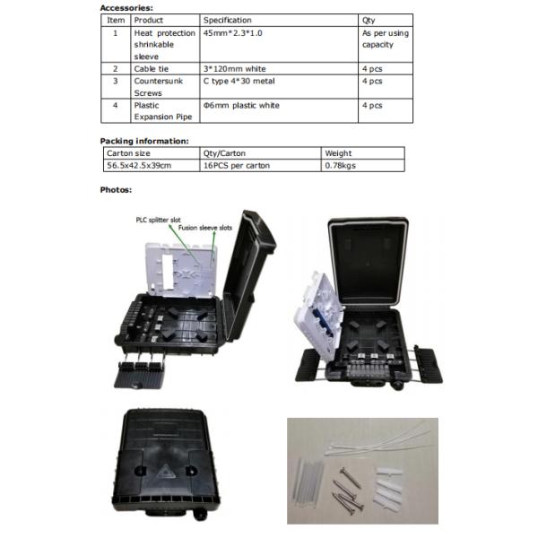 Outdoor Optical Splitter Junction Boxes for FTTH FTTX Solution