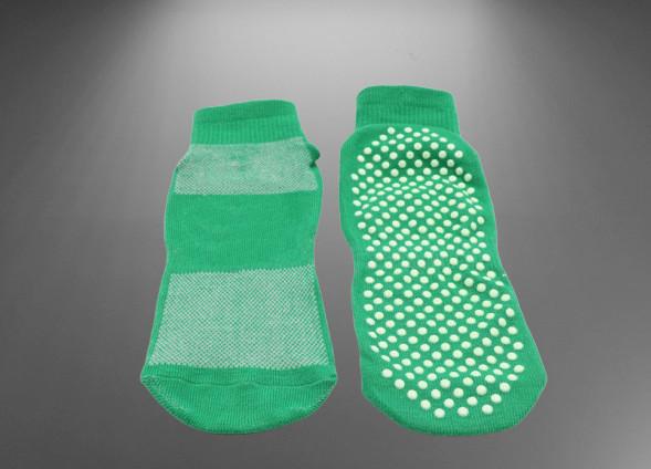 Breathable Yoga Sport Non Slip Grip Socks , Blue Color Anti - Slip Trampoline Socks
