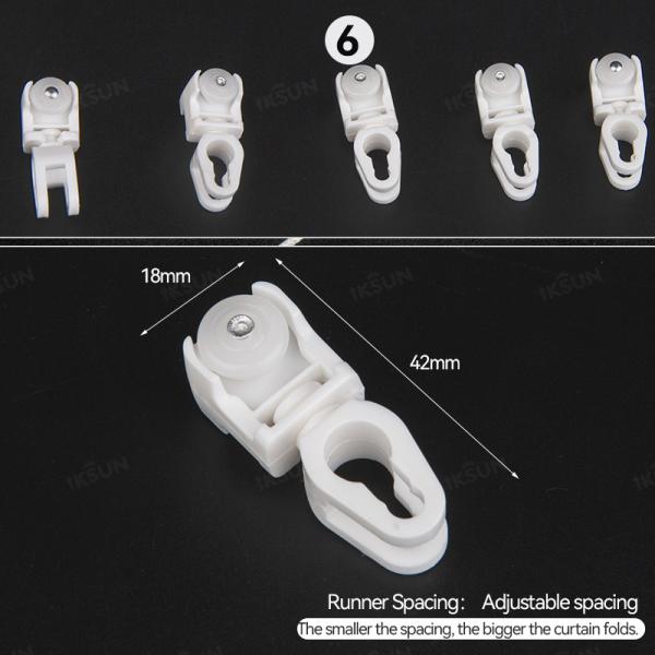 60/70/80mm Ripple Rold Curtain Track Runner