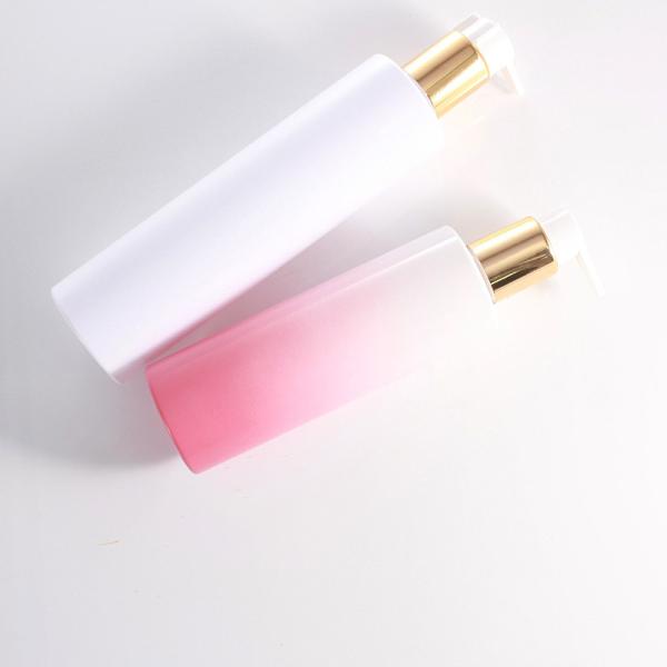 250ml 300ml Shower Gel Bottle Cylindrical High-End Shampoo Plastic Bottle Anodized Aluminum Press Empty Bottle
