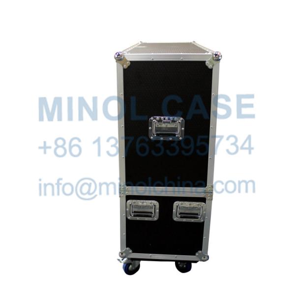 Aluminum 65Led Display Road Case TV Case For Two 55 To 65 LED TVs With Wheels