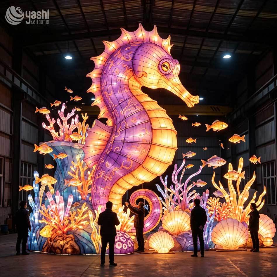 Polar Bear Arctic Scene Festival Lantern Animal Lantern Christmas Decoration New Year Decoration Lighting Engineering Design