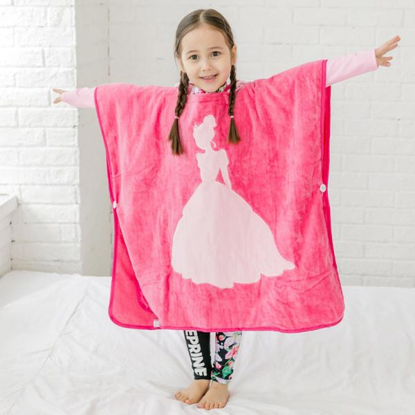 Купальный халат детей плаща мультфильма хлопка с капюшоном для пляжа