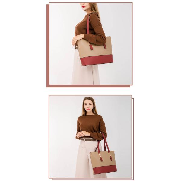 Fashion Letter Print Cotton Tote Bag for Women Large Capacity Three Piece Handbag Set