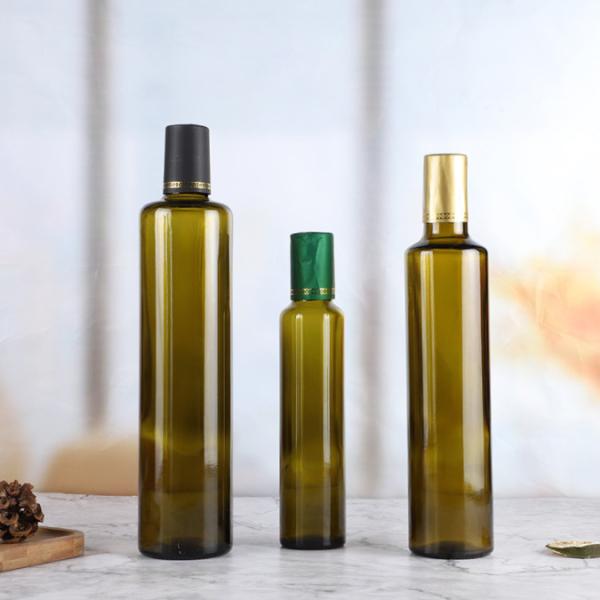 Quadrado Verde Escuro Marasca Óleo de Oliva de Cozinha Garrafas de vidro 100ml 250ml 500ml 750ml 1L