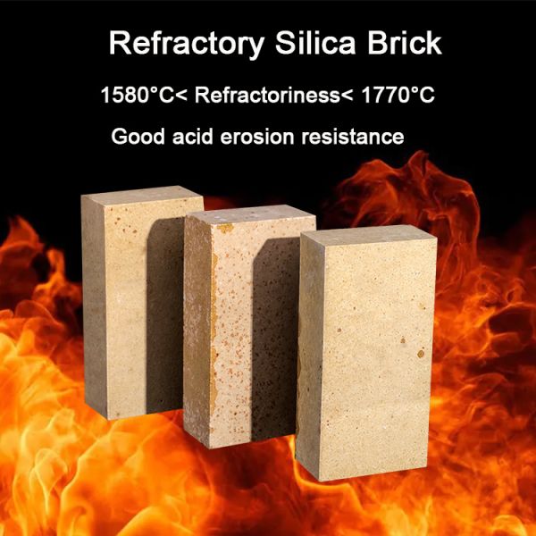 Low Thermal Expansion Silica Refractory Materials High Purity Silica Brick For High Temperature Furnace