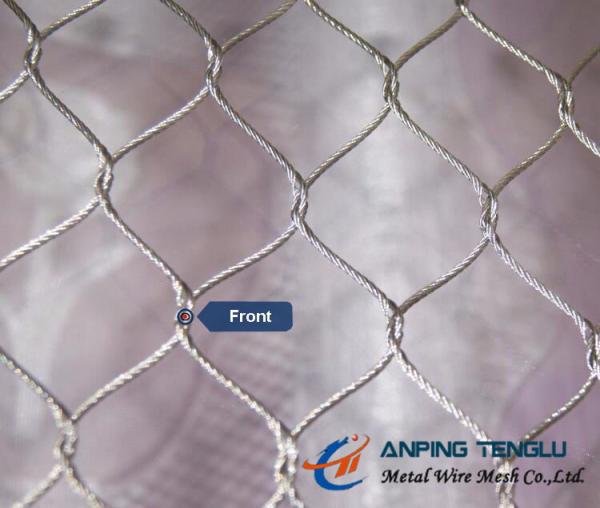 Stainless Steel Cable Knotted Mesh With AISI304, 304l, 316, 316l Cable