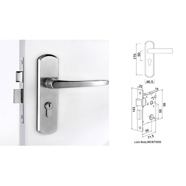 Замок с рычагом зажимания нержавеющей стали Дверный замок BD5050 / 5050A Два болта