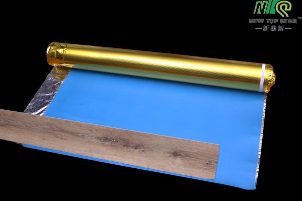 Forro à prova de som do revestimento à prova de som do vinil do Underlayment 3mm da espuma de IXPE com filme dourado