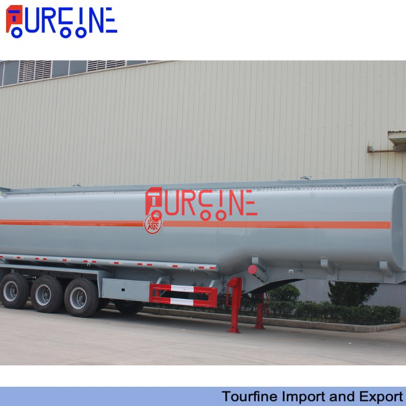 3 Axle 35 CBM Carbon Steel Fuel Tank Semi Trailer for Diesel and Petrol Transport