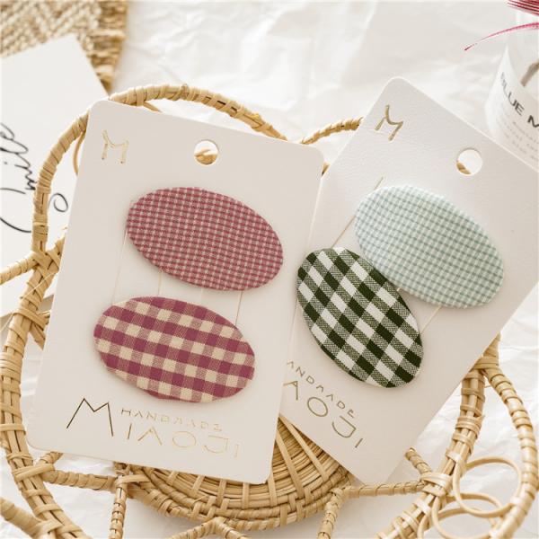 Girls baby hair clip set DIY INS cute BB clip candy color plaid hair clip wholesale accessories