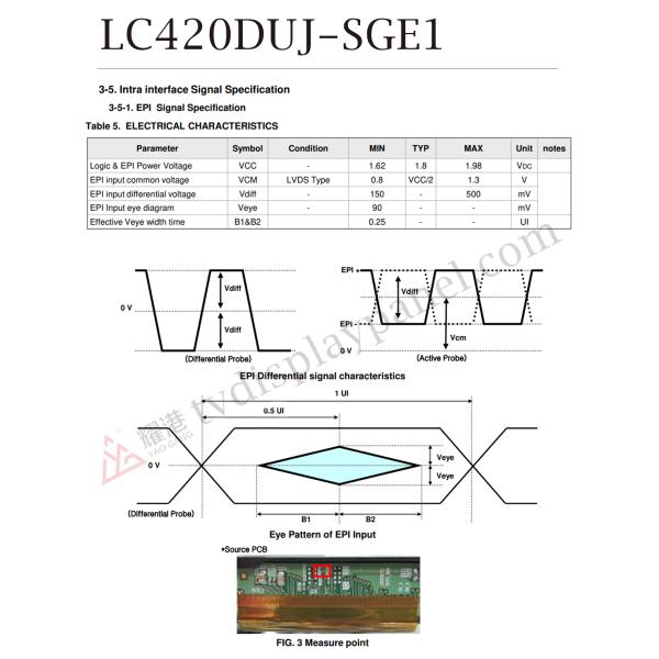 LC420DUJ-SGE1 Lcd Tv Screen Panel 42 Inch Full HD With IPS Technology