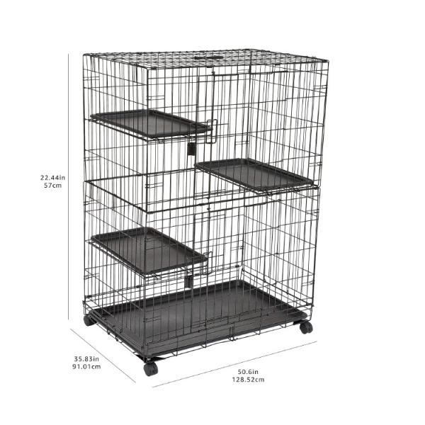 A caixa do animal de estimação da pilha do metal do ferro prende grandes anti casas do canil do cão da oxidação