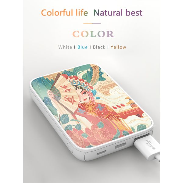 Portable Ultra Slim Power Bank 5000mAh USB C Power Supply Outdoor Indoor