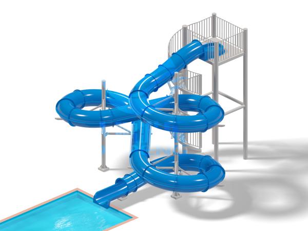 Indoor Swimming Pool Adult Enclosed Slide Fiberglass Stimulated Commercial Water Slide