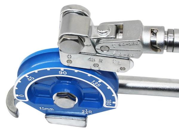 Pipe Bender Heavy Duty Roller 180° Copper Tool for Copper Pipe, Aluminum Pipe, Iron Pipe, stainless steel pipe silver