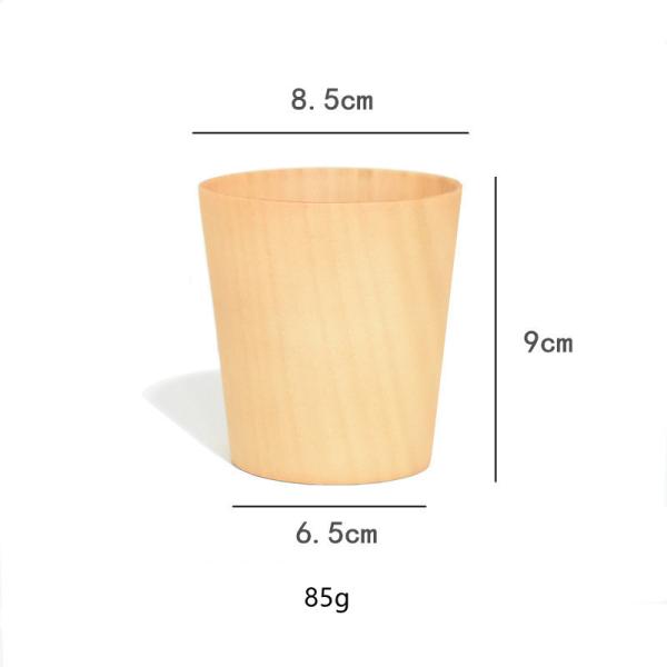 Vintage Reusable Wooden Drinking Cups 250ml 270ml 300ml Handmade Wooden Coffee Mug