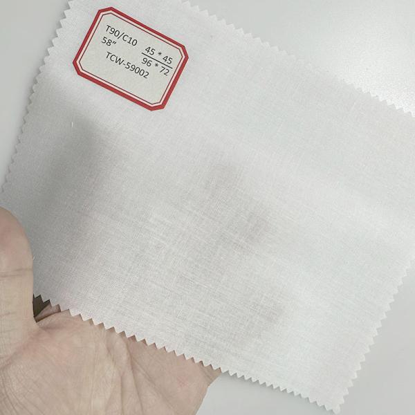 90/10 TC Pocket Fabric Luggage Lining 96X72 Bleached Dyed Fabric Custom