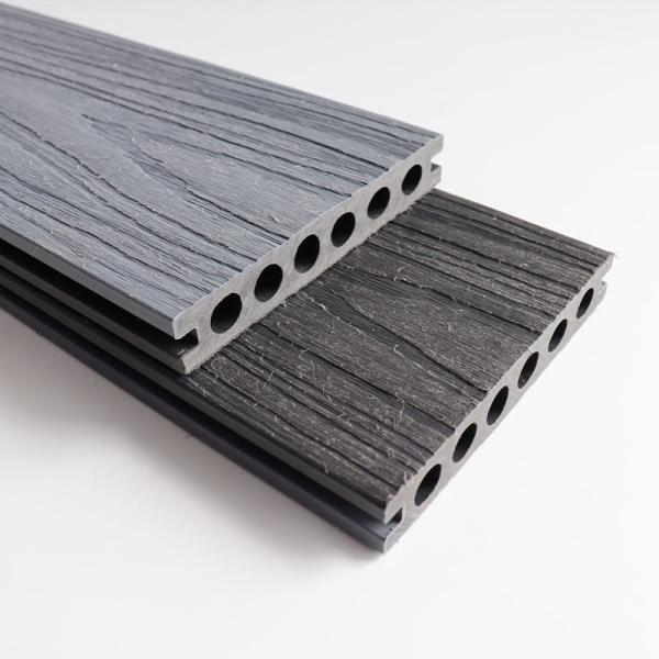 UV-Stable Exterior Solid Waterproof Wooden High Strength CE Certified WPC Wood Plastic Composite Decking Of Double Colors