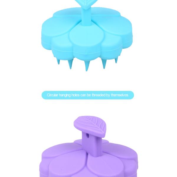 Soft Silicone Scalp Massager Shampoo Hair Massage Brush Scalp Cleansing Brush with Custom Logo Support
