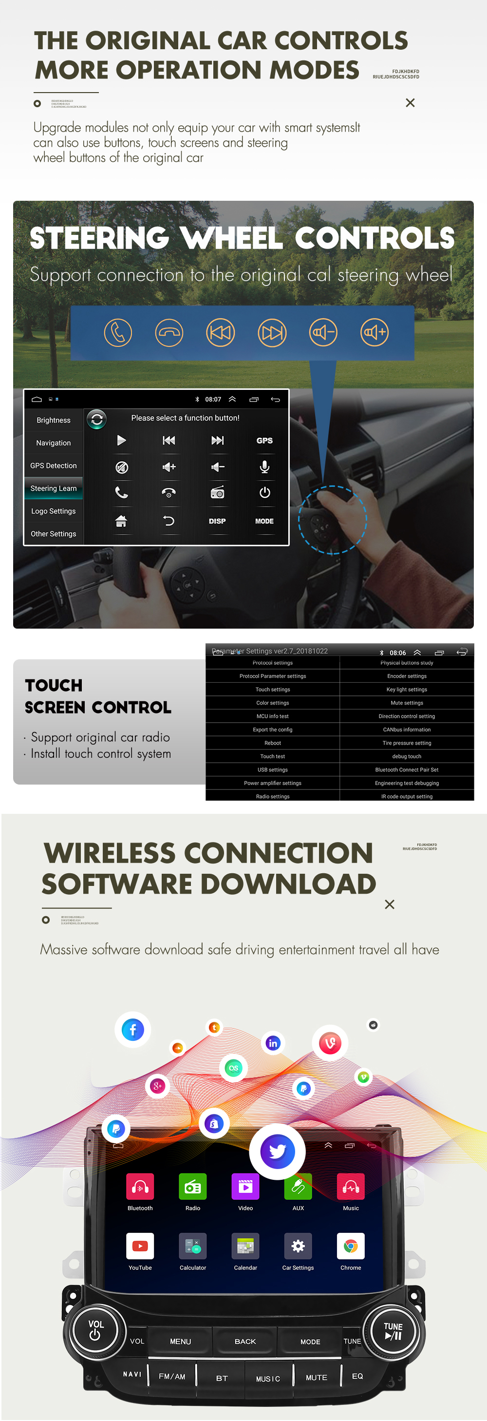 Сенсорный экран Android Car Stereo Carplay для Chevrolet Malibu 2012-2014