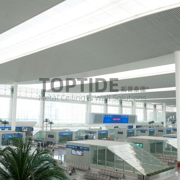 False Metal Plank Baffle Ceiling Metal Decorative Ceiling Tiles