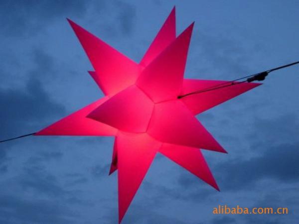 Color Star Inflatable Lighting With Red  For Christmas Decoration