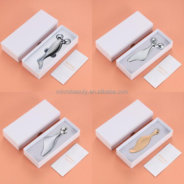 Rouleau de massage facial en alliage de zinc pour lifting et soin de la peau, outil de massage facial naturel avec Guasha