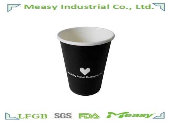 300ml Single PE Coated 8 ounce Paper Cups for Beverage / Black