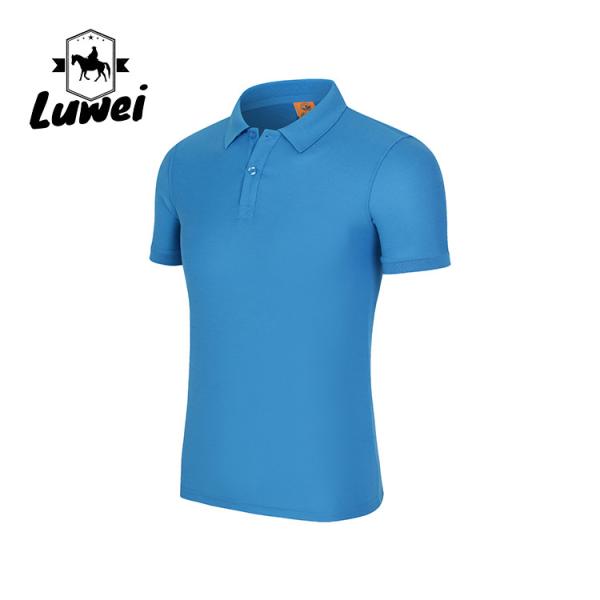 Casual Homem Cotton Polo T-shirts Desporto Grande bordado Tricoteado
