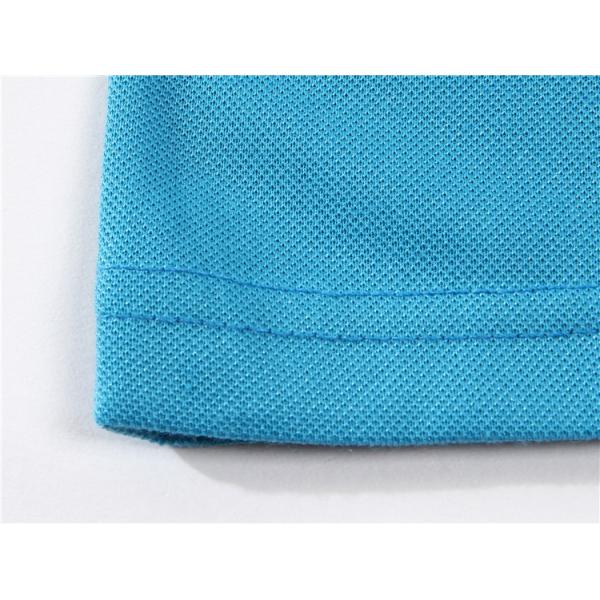 10C Color 240gsm Embroided Plain Polo Shirts Mercerized Cotton