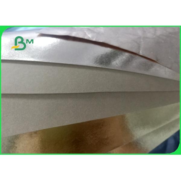 rollo lavable libre del papel de Kraft de la arruga blanca marrón del color oro de 0.55m m para los bolsos