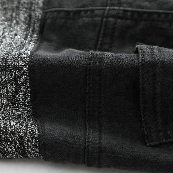Childrens Girl Black Jeans Pants With PU Patch On Knee OEM Custom Design