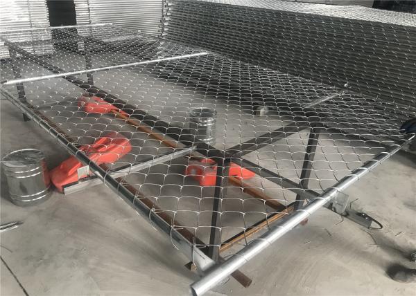 8FT X 14FT Mesh 60mm X 60mm Corss Brace Temporary Construction Security Fence Panels 2.7 mm chain wire temp fence panels