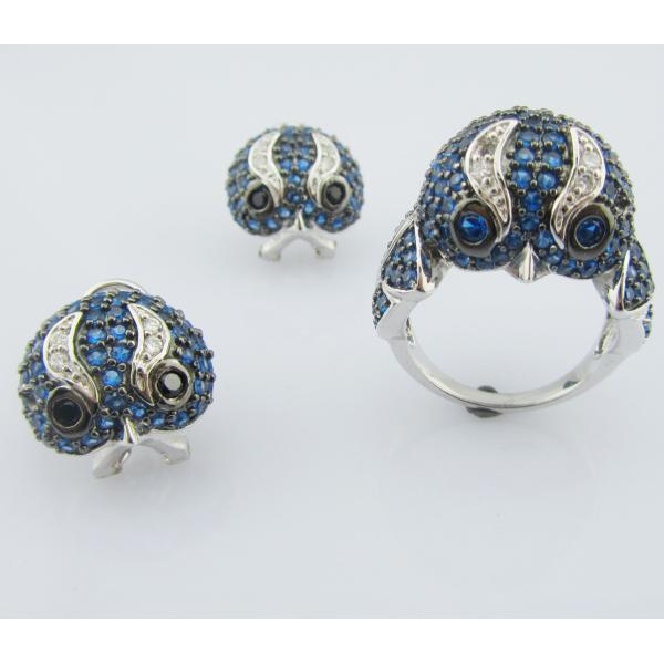 Классический серебряный ювелирный набор 925 с AAA Cz Stone Dangle Pendant