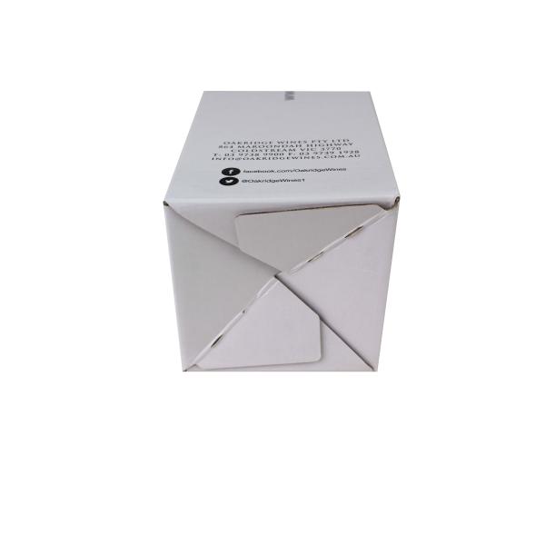 Белизна гофрировала коробку коробки складывая коробки для одиночной бутылки вина пакета