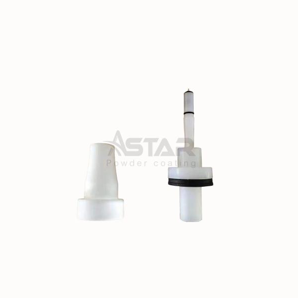 PTFE Material Round Nozzle with Plug-in Connection for GA03 GM03 Powder Coating Gun